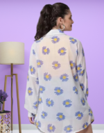 Trendy Floral Design Women Shirt - Image 3