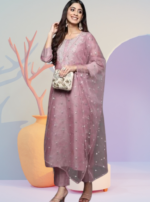 Chanderi Silk Pretty Women Kurti Set